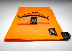 | Multicloth 2.0 Water Resistant Ultralight Lightweight Backpacking Camping Survival and Ground Tarp | 1.9oz Orange | Measures 56 inches by 72 inches | has Stake Loops