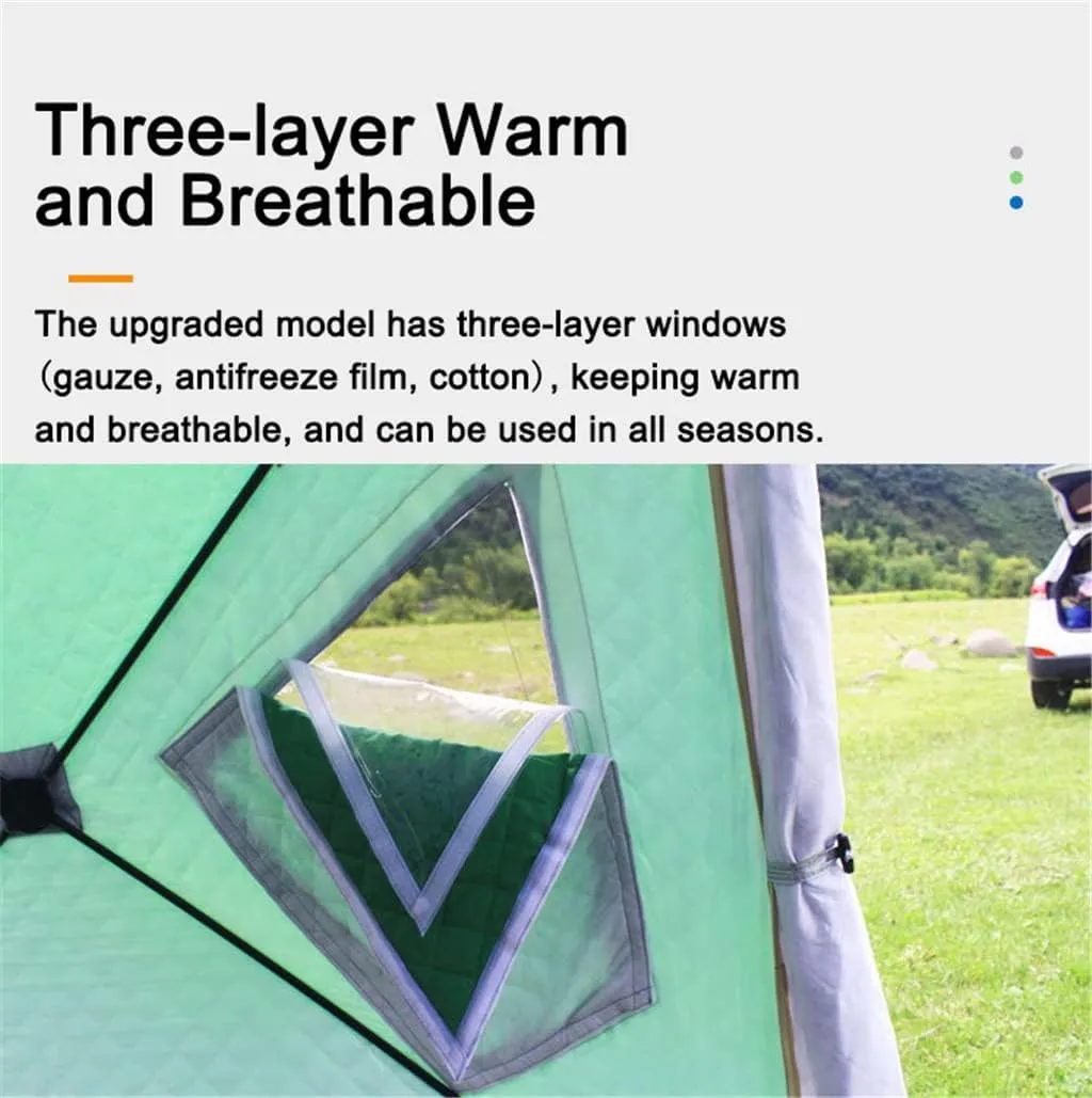 1-4 Winter Fishing Tent Winter Ice Fishing Tent Camping Tent Windproof and Rainproof Outdoor Winter Fishing Warm Tent(Size:220 * 220 * 200cm)