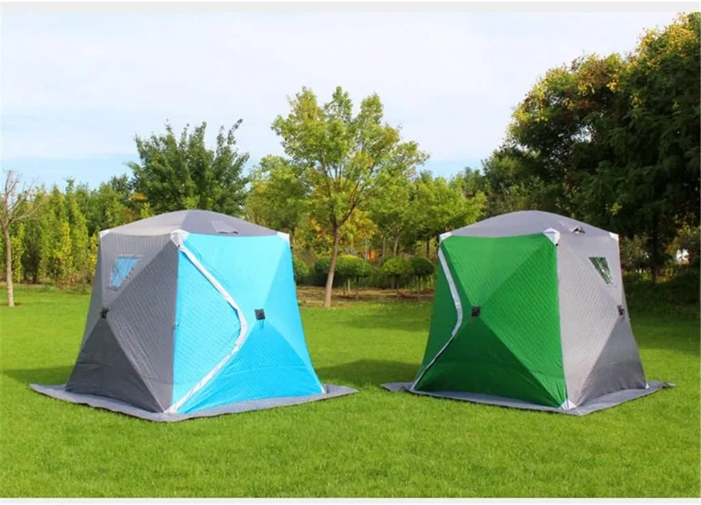 1-4 Winter Fishing Tent Winter Ice Fishing Tent Camping Tent Windproof and Rainproof Outdoor Winter Fishing Warm Tent(Size:220 * 220 * 200cm)