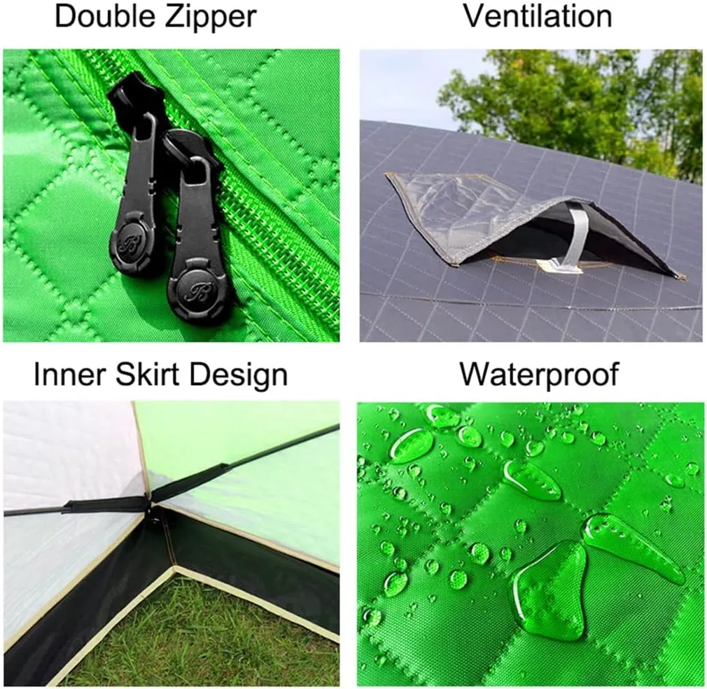 1-4 Winter Fishing Tent Winter Ice Fishing Tent Camping Tent Windproof and Rainproof Outdoor Winter Fishing Warm Tent(Size:220 * 220 * 200cm)