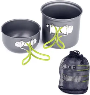 1 Set Camping Pan Set Bank Portable Outdoor Kitchen Camping Cookware Dinnerware Blanket Travel Grilling Backpack Stove Camping Utensils Camping Accessories Cooking Supplies Grey