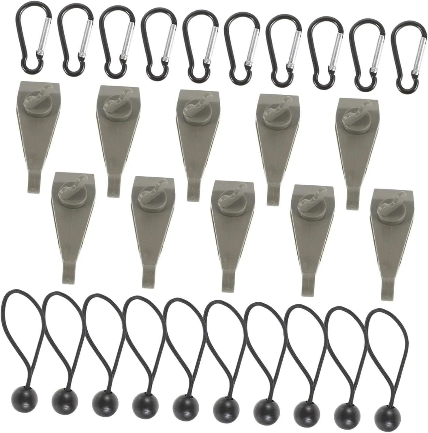 1 Set Fabric Clips Water Proof Spiral Cloth Clip Awning Tent Fasteners Heavy Awning Set