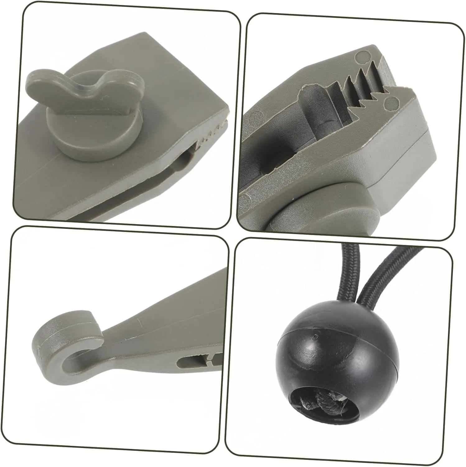 1 Set Fabric Clips Water Proof Spiral Cloth Clip Awning Tent Fasteners Heavy Awning Set