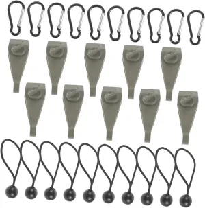 1 Set Fabric Clips Water Proof Spiral Cloth Clip Awning Tent Fasteners Heavy Awning Set