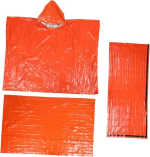 1 Set Outdoor Emergency and Thermal Blanket Lightweight Camping Tool with Tent and Raincoat for Survival Situations and