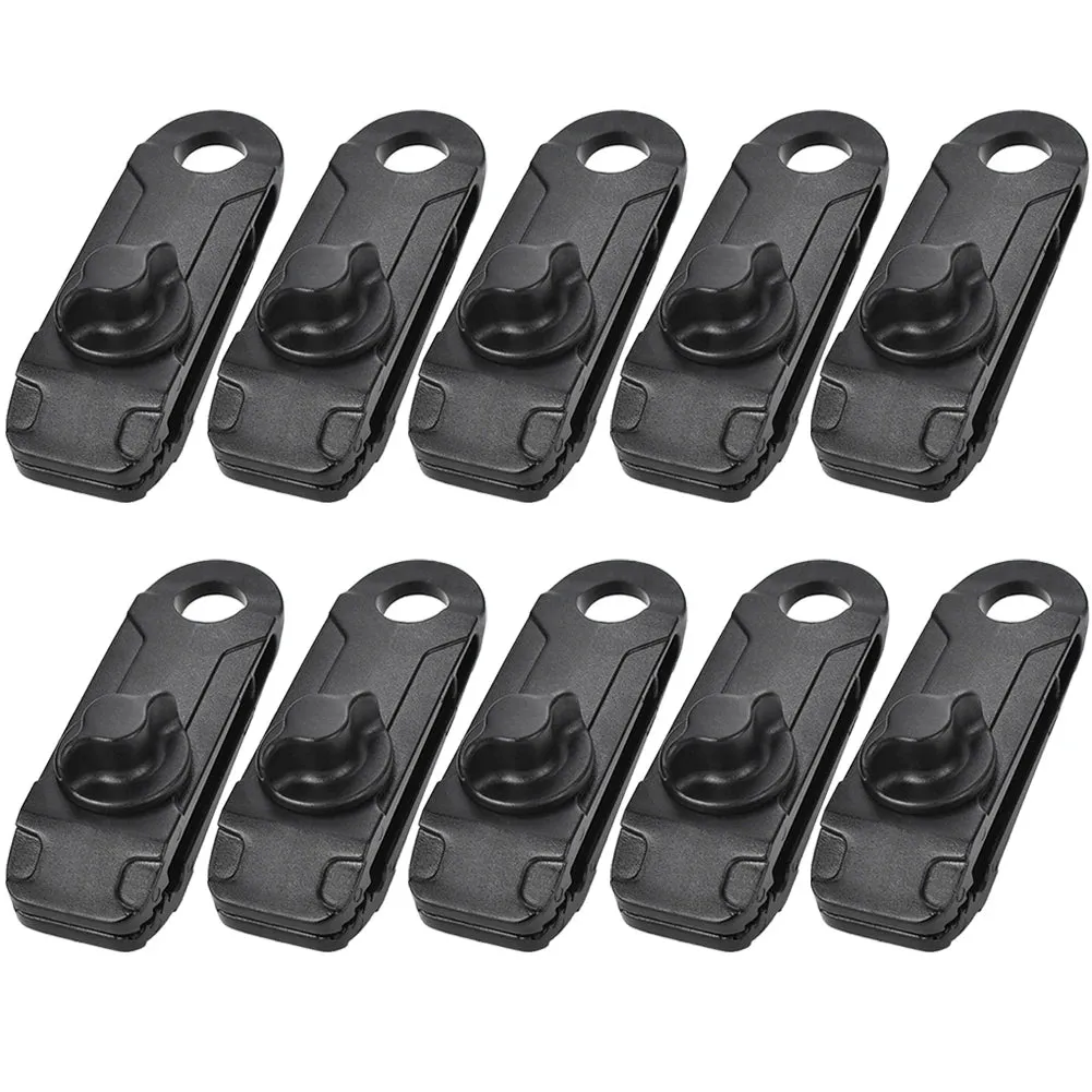 10 Pcs Outdoor Camping Tent Windproof Shark Clips