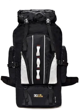 100L Camping Hiking Backpack, Tactical Army Outdoor Hiking Backpack Camping Rucksack Trekking Bag, Black-2