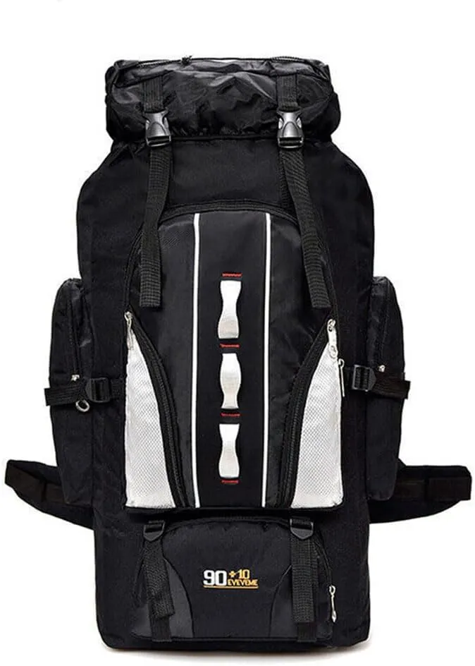 100L Camping Hiking Backpack, Tactical Army Outdoor Hiking Backpack Camping Rucksack Trekking Bag, Black-2