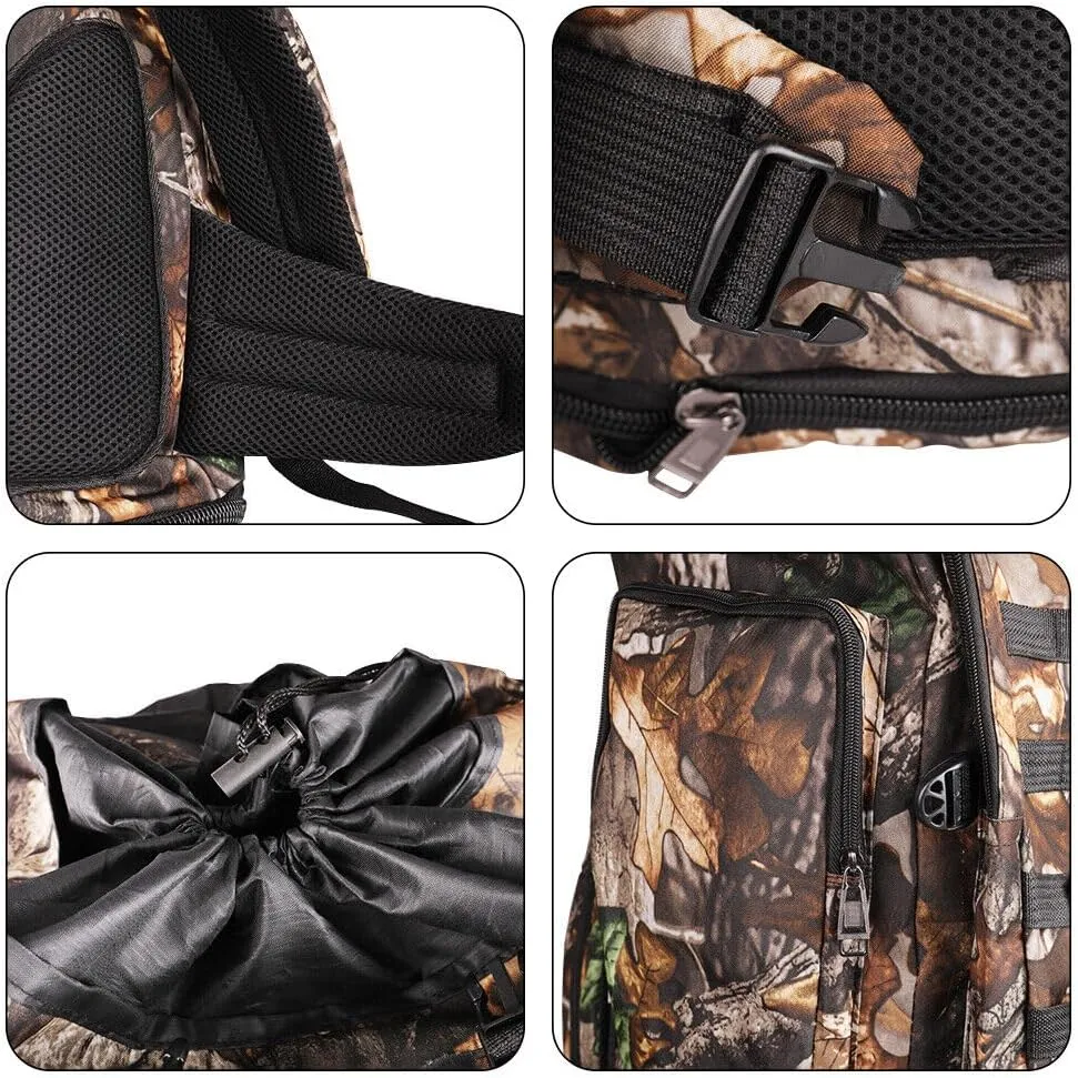 100L Camping Hiking Backpack, Tactical Army Outdoor Hiking Backpack Camping Rucksack Trekking Bag, Jungle Camouflage