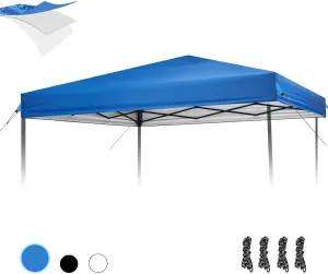 10×10 Canopy Replacement Top, Pop Up Canopy Replacement Tent Cover for Straight Leg Frame, Waterproof Canopy Top Cover for Garden Patio Camping (Top Only)(Blue)