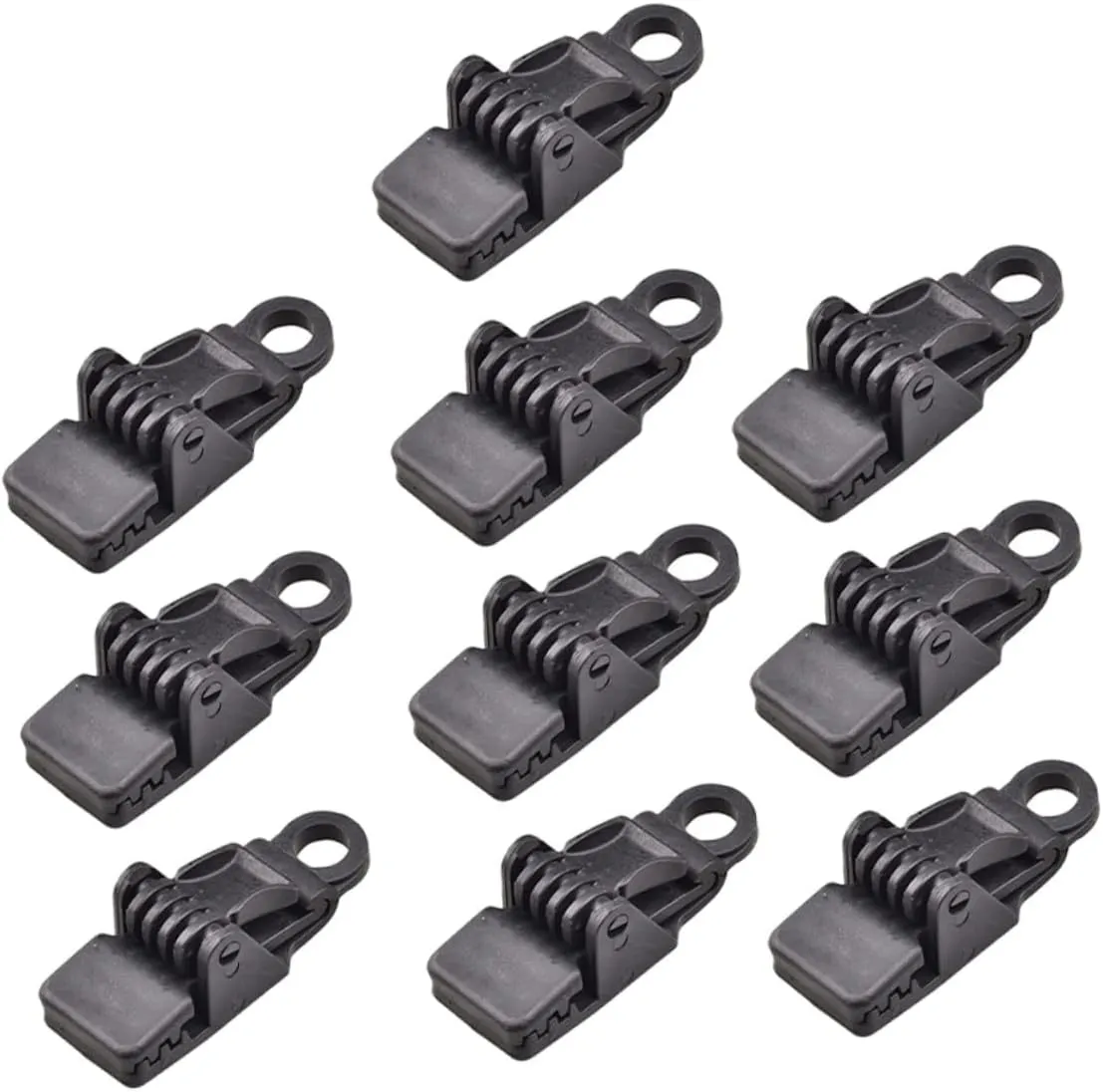 10pcs Tent Clips Plastic Tarp Clamps for Outdoor Camping Heavy Duty Grip Fasteners for Tarps and Awning Multi-Purpose Use