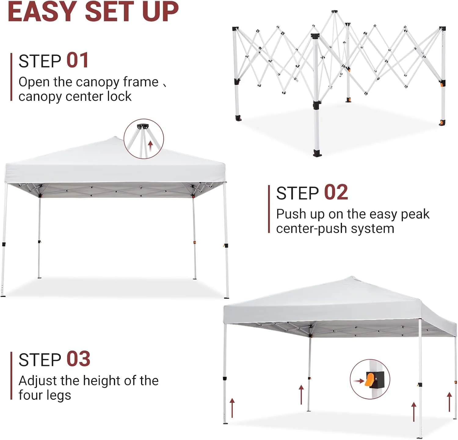 10x10ft Easy Pop-Up Canopy, Outdoor Screen Tent with Mesh Mosquito Netting Side Walls, Pop Up Tent, Waterproof Outdoor Screen Shed for Camping Picnic Party Deck Yard Events