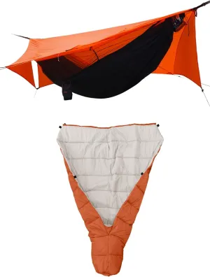 11Ft All-in-one Hammock Tent with Topquilt, Warm Insulation Hammock Topquilt Sleeping Quilt for Hammocks, Backpacking, Camping