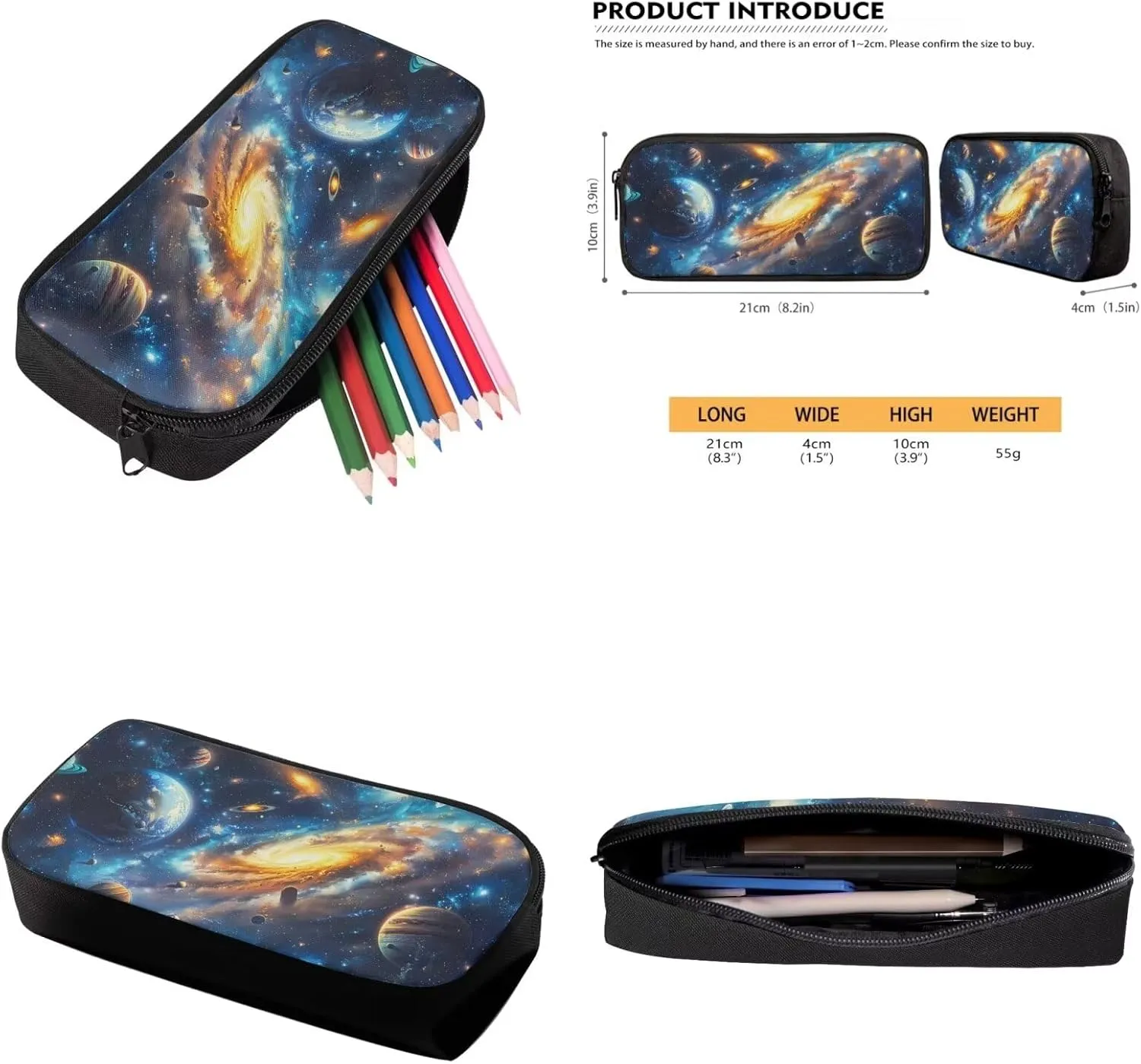 12 Inch School Backpacks for Boys Girls Universe Space Galaxy Backpack Set with Lunch Bag Pencil Case Solar System Backpack 3 in 1 Set Kindergarten Elementary School Backpack-1