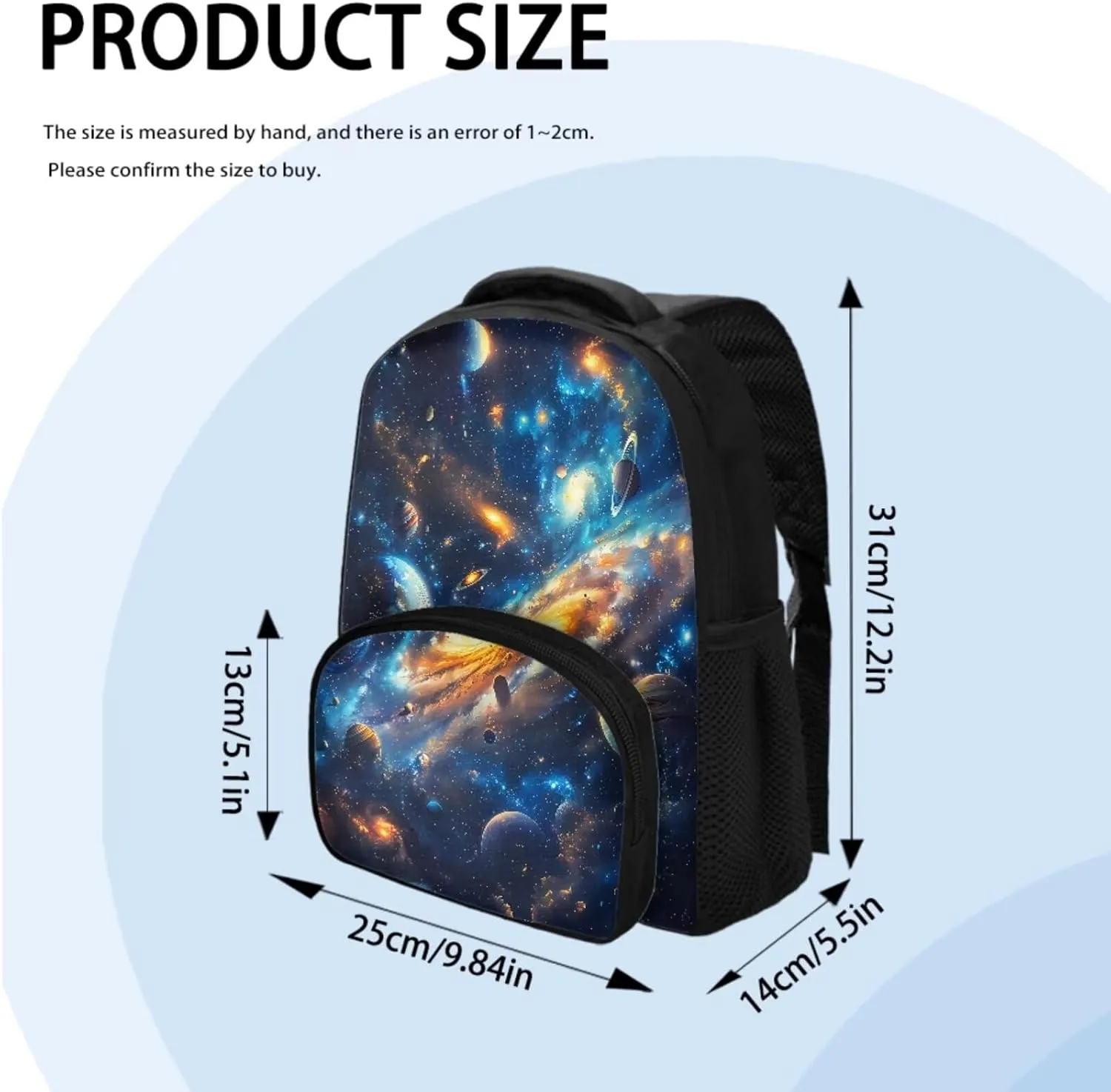 12 Inch School Backpacks for Boys Girls Universe Space Galaxy Backpack Set with Lunch Bag Pencil Case Solar System Backpack 3 in 1 Set Kindergarten Elementary School Backpack-1