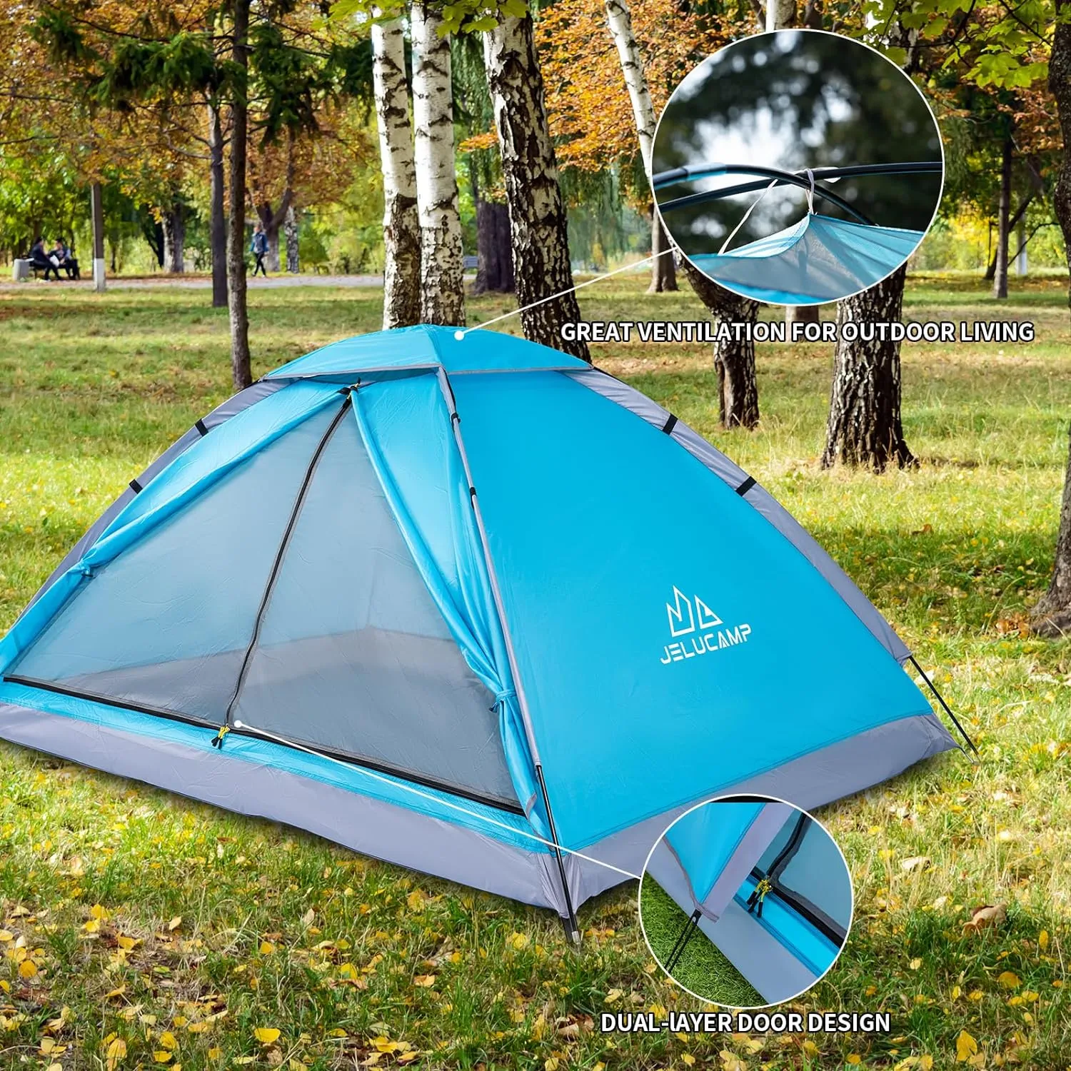 1/2/4/5/6 Person Dome Tents for Camping, Lightweight Portable Backpacking Tent, Small Easy Set Up Outdoor Waterproof Camping Hiking Tent for Adults