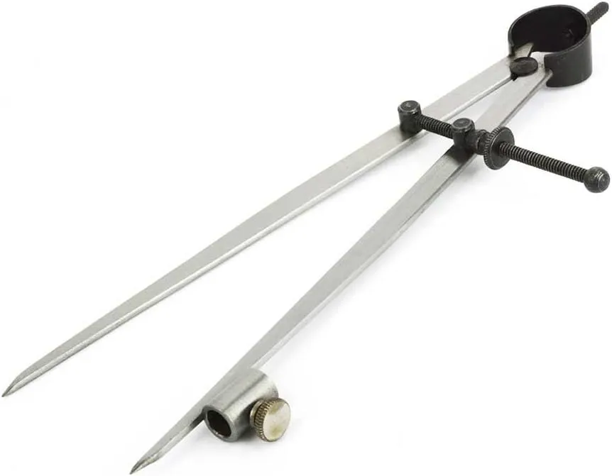 12" Precision Compass Pencil Holder/Spring Divider/Scriber - New