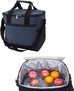 15L Insulated Cooler Bag, Collapsible Large Coolers Reusable Grocery Bag Food Delivery Bag Portable Travel Cooler for Camping, Travel, Picnic, Grocery Shopping