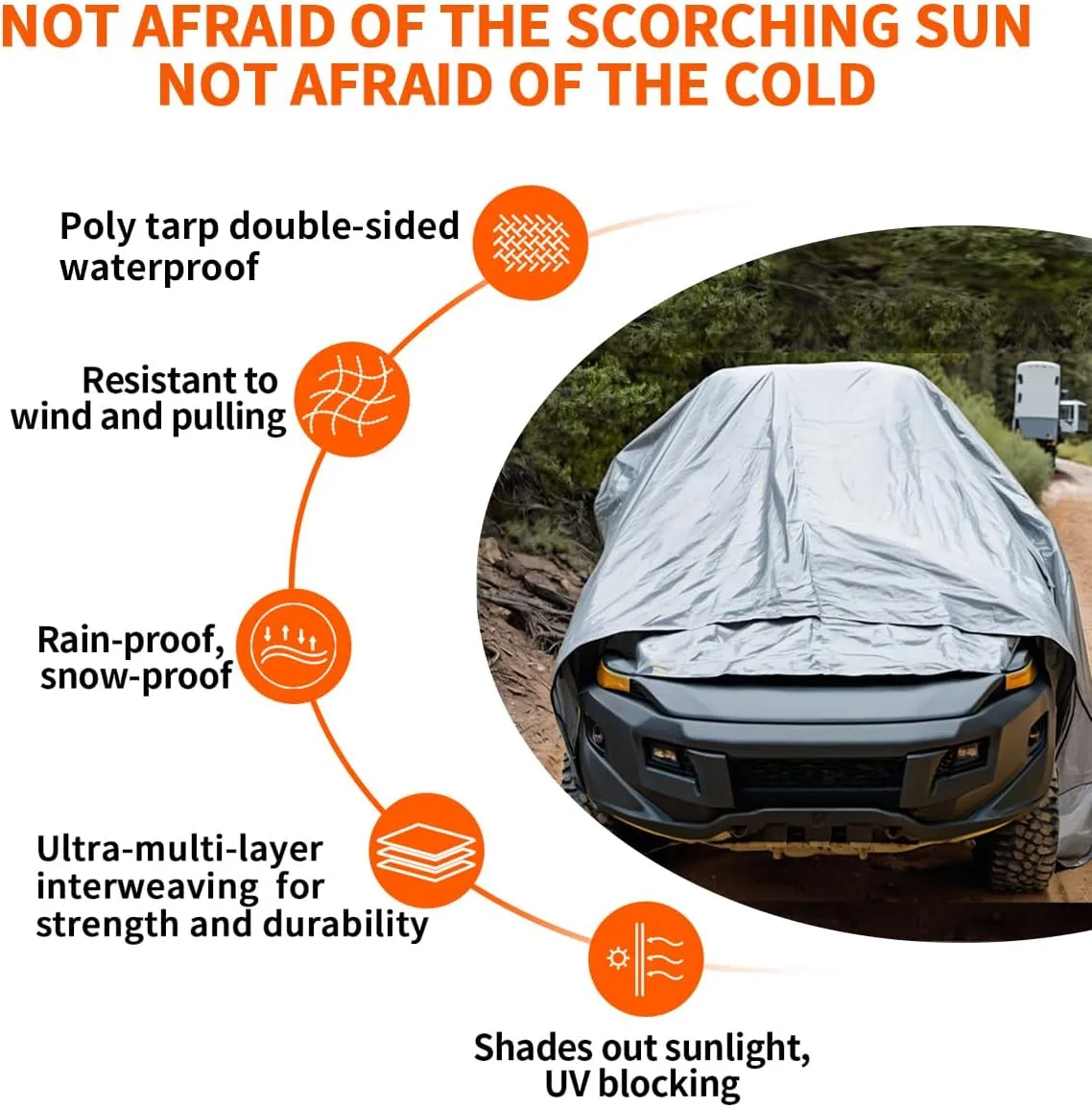 16'x20' Heavy Duty Tarp, 10Mil Silver Waterproof Tarps with Grommets, UV Resistant, Poly Tarpaulin with Reinforced Edges, Cover for Car, Roof, Camping