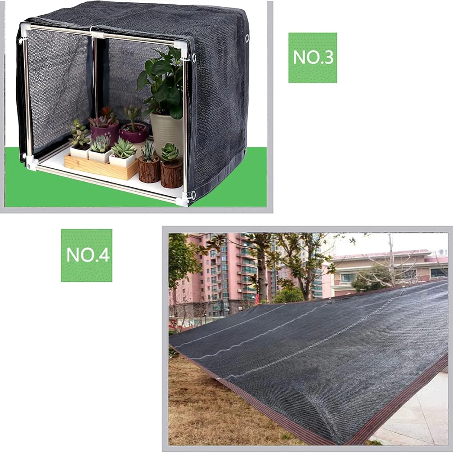 16x26ft 90% Sunblock Shade Cloth, Sun Mesh UV Resistant Net, Garden Shade Mesh Tarp with Grommets, Shade Screen for Plants Greenhouse Cover
