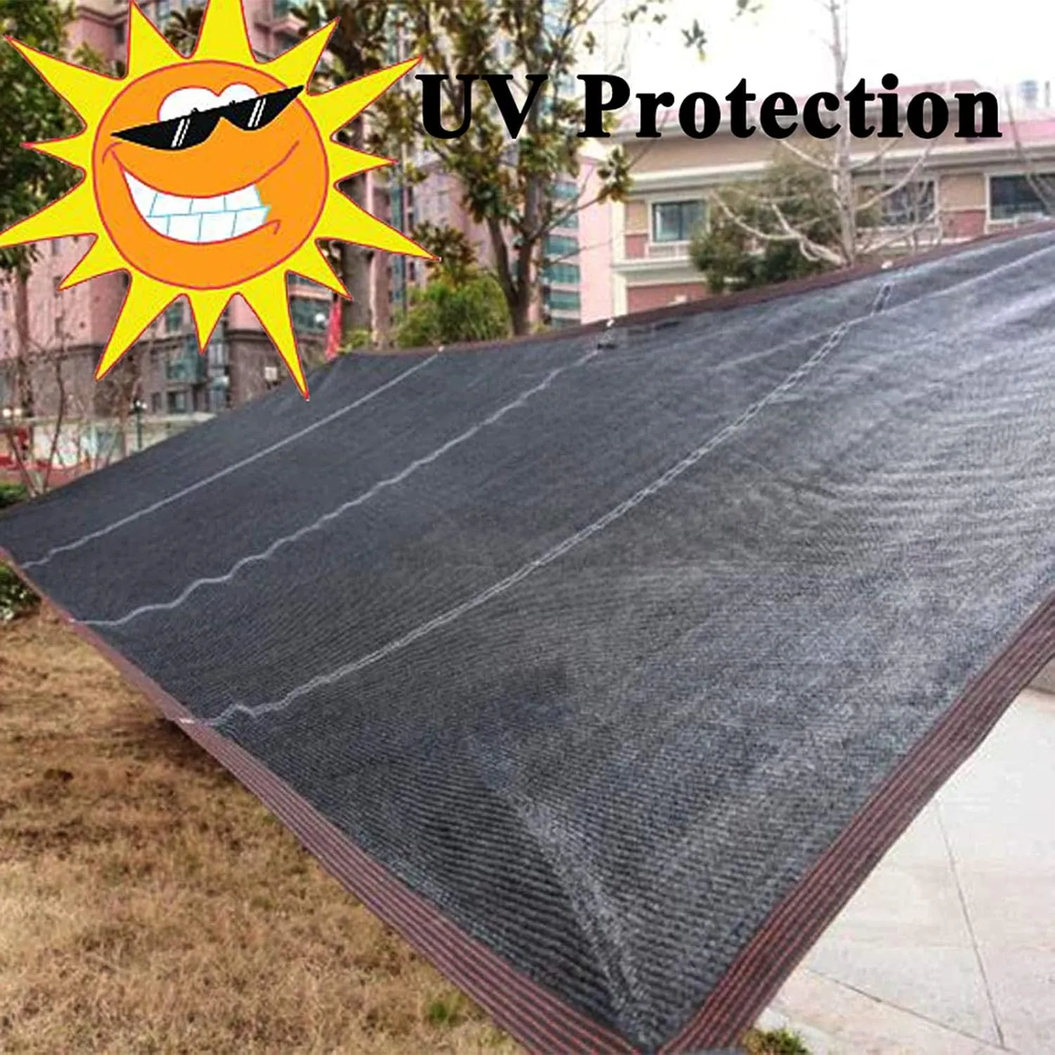 16x26ft 90% Sunblock Shade Cloth, Sun Mesh UV Resistant Net, Garden Shade Mesh Tarp with Grommets, Shade Screen for Plants Greenhouse Cover