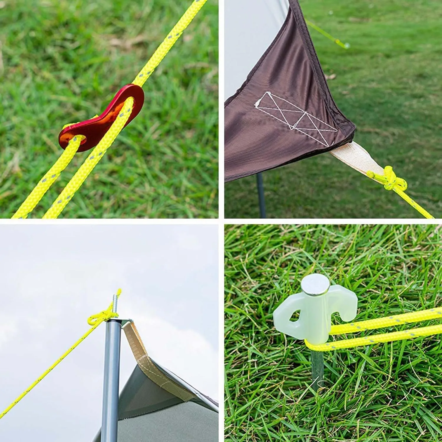 18x14ft Portable Camping Shade Sun Shelter UV Protection Multifunctional Outdoor Camping Traveling Awning Backpacking Tarp Shelter Rain Tarp(Milky White,177x173x102inch)