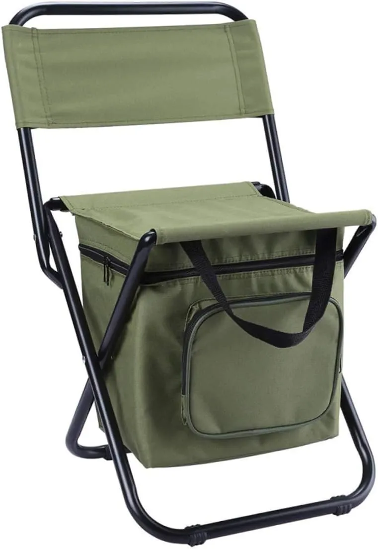 1pc Outdoor Folding Fishing Chair Storage Bag Insulated Backpack for Camping Lightweight and Portable Supports up for Fishing Hiking and Outdoor Activities