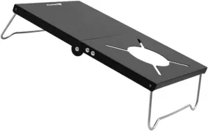 1Pc Portable Folding Grill Table for Camping and Picnics Sturdy Outdoor Dining Table Black for Hiking Bbqs and Outdoor Cooking Space Saving Design Easy Setup