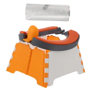 1Set Foldable Toilet Portable Travel Closestool with Cleaning Bags Lightweight Design for Outdoor Use for Car Trips and Camping Easy to Carry