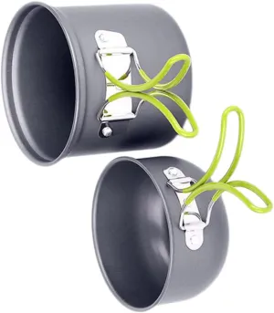 1set Portable Folding Cooking Pot for Camping Outdoor Cooking Supplies Lightweight Cookware for Hiking Backpacking and Travel Adventures