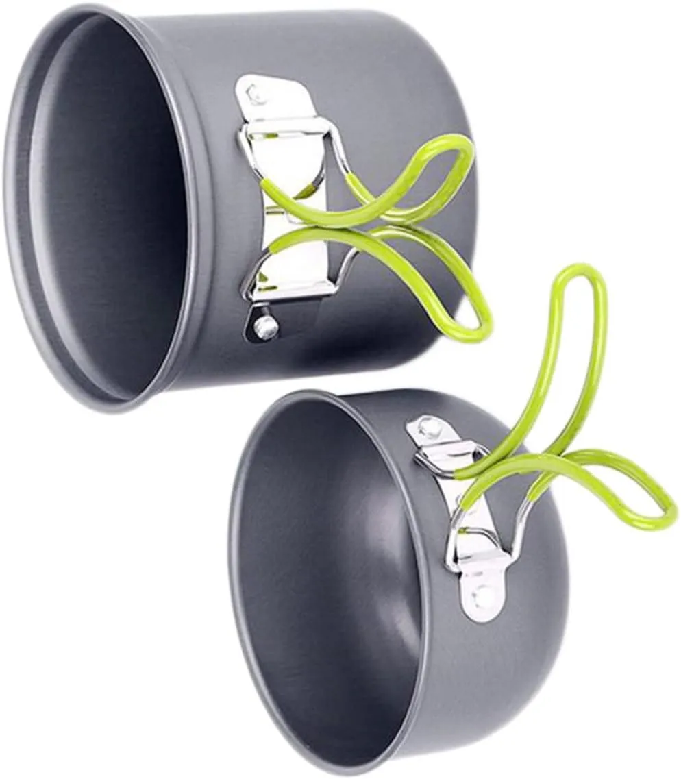 1set Portable Folding Cooking Pot for Camping Outdoor Cooking Supplies Lightweight Cookware for Hiking Backpacking and Travel Adventures