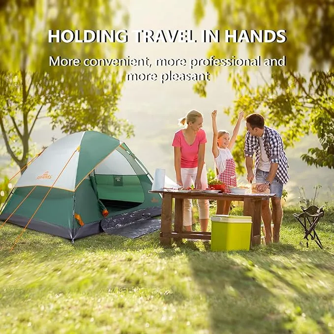 2-12 Person Tents for Camping Waterproof, Backpack Double Layer Camping Tents, Perfect Picnics, Fishing and Backyard Camping