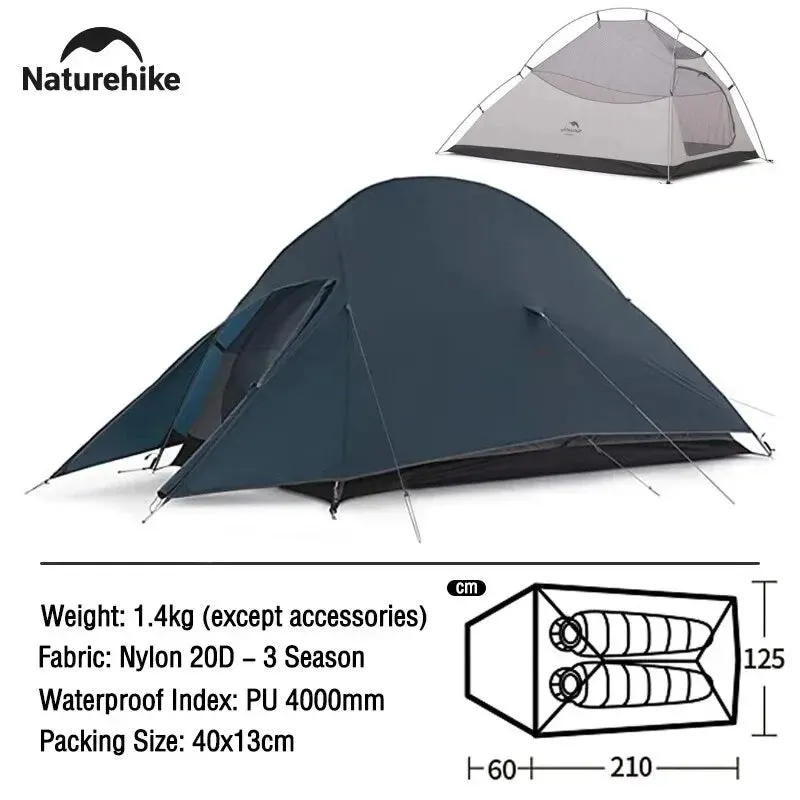 2 Person Ultralight Waterproof Camping Tent for Trekking and Backpacking
