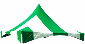 20' x 20' Replacement Tent Top for High Peak Frame Style Party Tents | Green and White Striped Commercial Grade PVC Vinyl | Includes Top and Storage Bag (Frame Not Included)