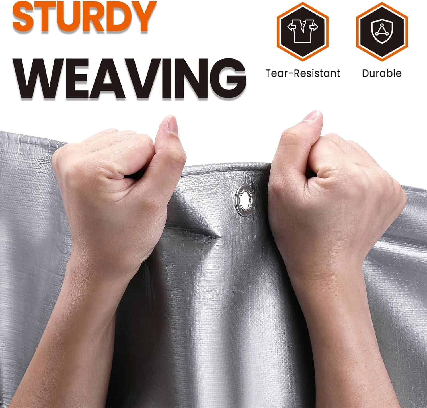 20x40 FT Tarp Waterproof, 16 Mil Tarps Heavy Duty Waterproof Multipurpose Protective Cover UV Resistant Rip & Tear Resistant Waterproof with Grommets Reversible for Home Boats Cars Camping