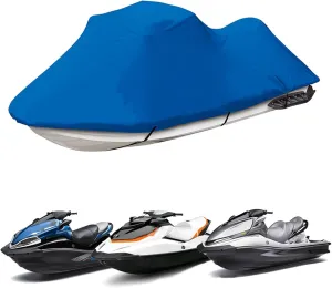 210D Jet Ski Cover Windproof Rainproof and UV Fits from 136""-145"" Yachts Motorboats Proof Jet Ski Cover,Blue