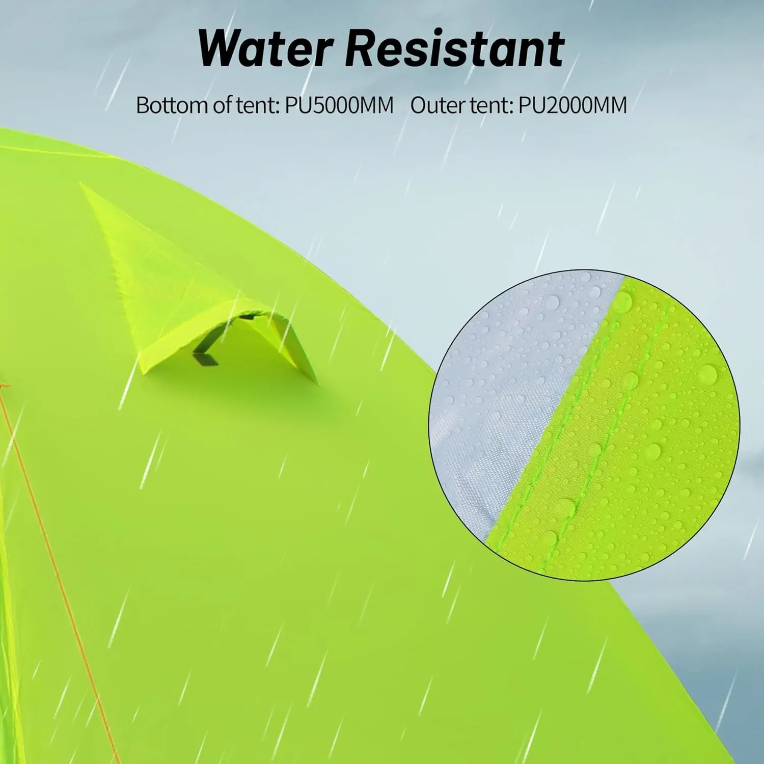 2/3 Person Camping Tent Backpacking Lightweight Tent Waterproof Windproof Aluminum Pole Two Doors Double Layer Easy Setup Portable for Outdoor Camping Hiking Beach Travel