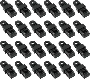 24Pcs Tarp Clip Heavy Duty Lock Grip Awnings Tarp Clamps Tent Clip for Outdoor Camping Canopies Caravans Easy to Use