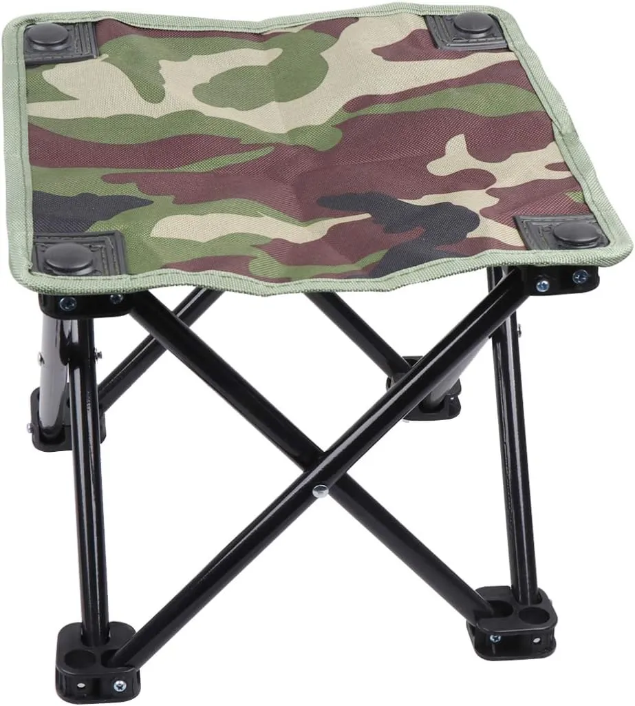 28x28cm Metal Oxford Cloth Fishing Folding Chair Portable Collapsible Stool for Camping Outdoors Hiking Beach BBQ