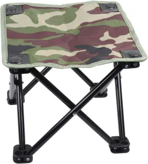28x28cm Metal Oxford Cloth Fishing Folding Chair Portable Collapsible Stool for Camping Outdoors Hiking Beach BBQ