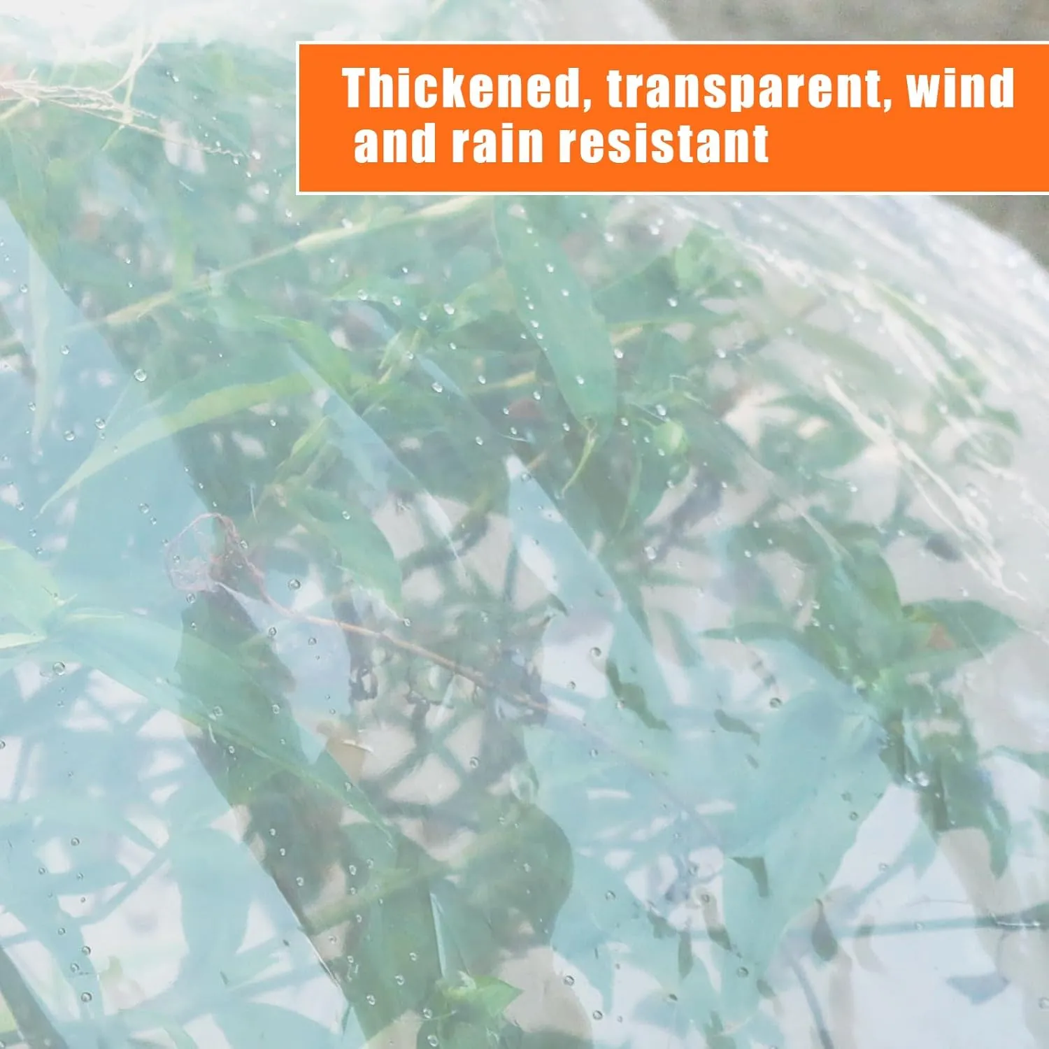 2PCS 8x10ft Heavy Duty Clear Tarps for Winter 8x10FT Clear Vinyl Tarp with Grommets,Thicken Transparent Waterproof Tarpaulin Insulation Shed Cloth for Covering Plant, Garden, Chicken Coop, Patio