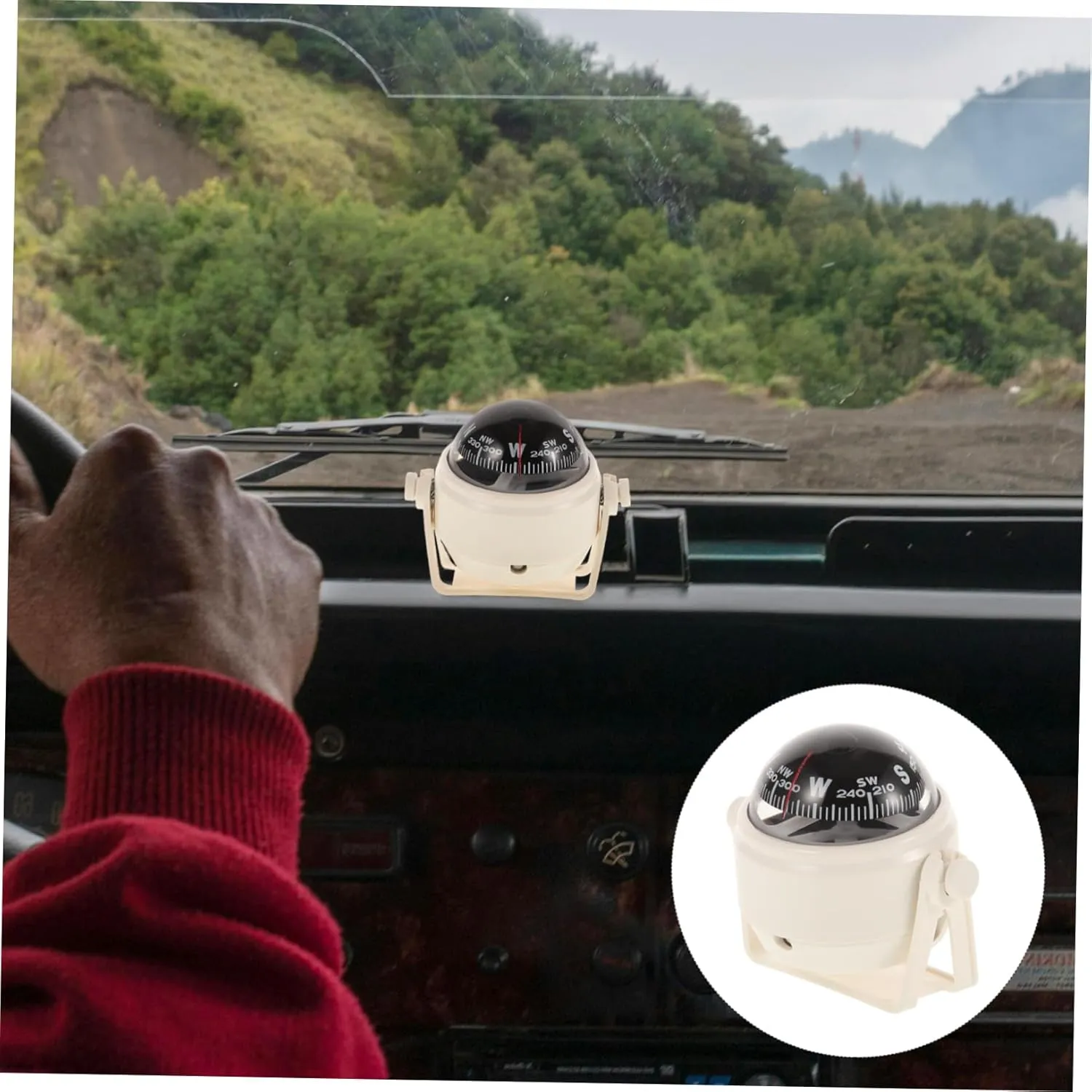2pcs Compass Car Boat Ball Compass Small Boat Compass Vehicle Navigation Car Dash Compass Car Compass