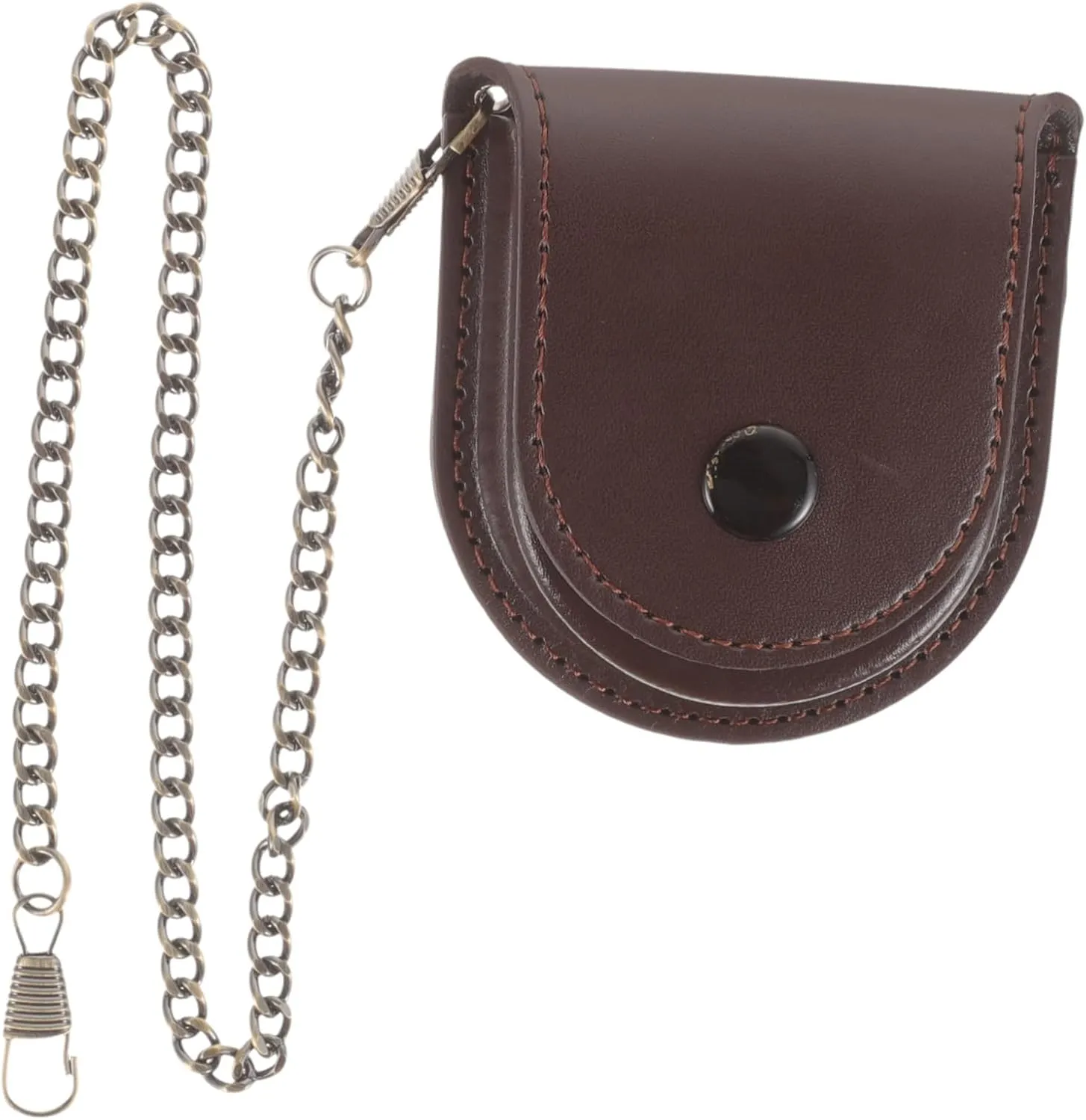 2pcs Pu Watch Pouch Chain Design Portable Pocket Watch Case Elegant Storage Holder for Men Women Lightweight Pu for Travel Outdoor Use