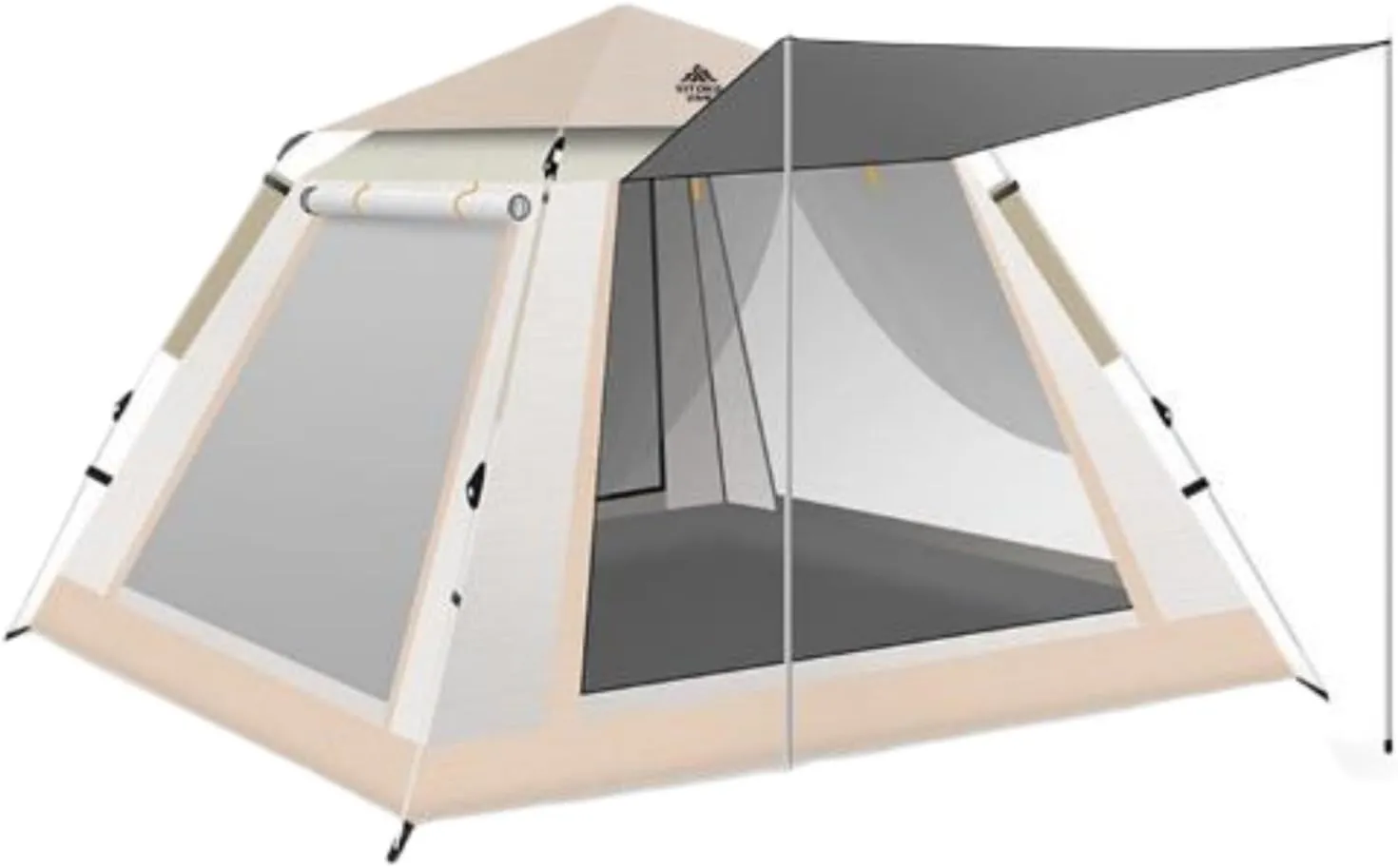 3-4 Person Camping Outdoor Tent，Traveling on The Beach Double Layer Automatic Pop-up Tent，Rain and Sun Resistant, No Need To Build A Tent，3-second Quick Opening, Spacious Space