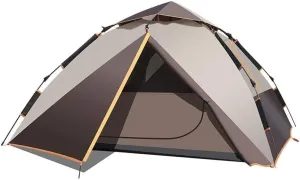 3-4 Person Double-Layer Automatic Wild Camping Tent, Waterproof & UV Protection, 3-Second Setup, Rainstorm Sun Tent