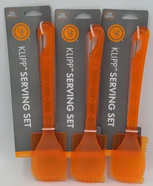 3 Pack KLIPP Serving Set with a Spork and Spatula! Designed BPA Free & Dishwasher Safe! Great for Cooking at Home or While Camping!