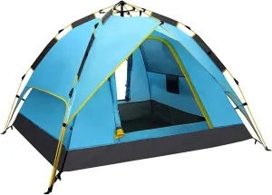 3-Person, 4-Person Automatic Tent, Waterproof Portable Dome Tents, for Hiking Camping Outdoor