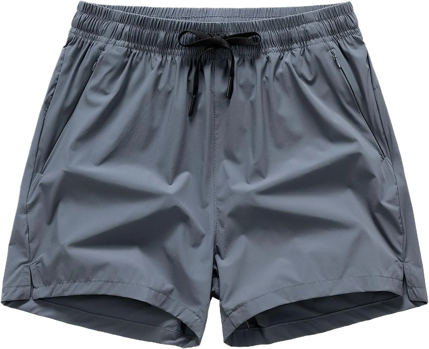 3 Set Men's Workout Athletic Shorts Lightweight Moisture Wicking 3" Running Shorts with Zipper Pockets Gym Beach