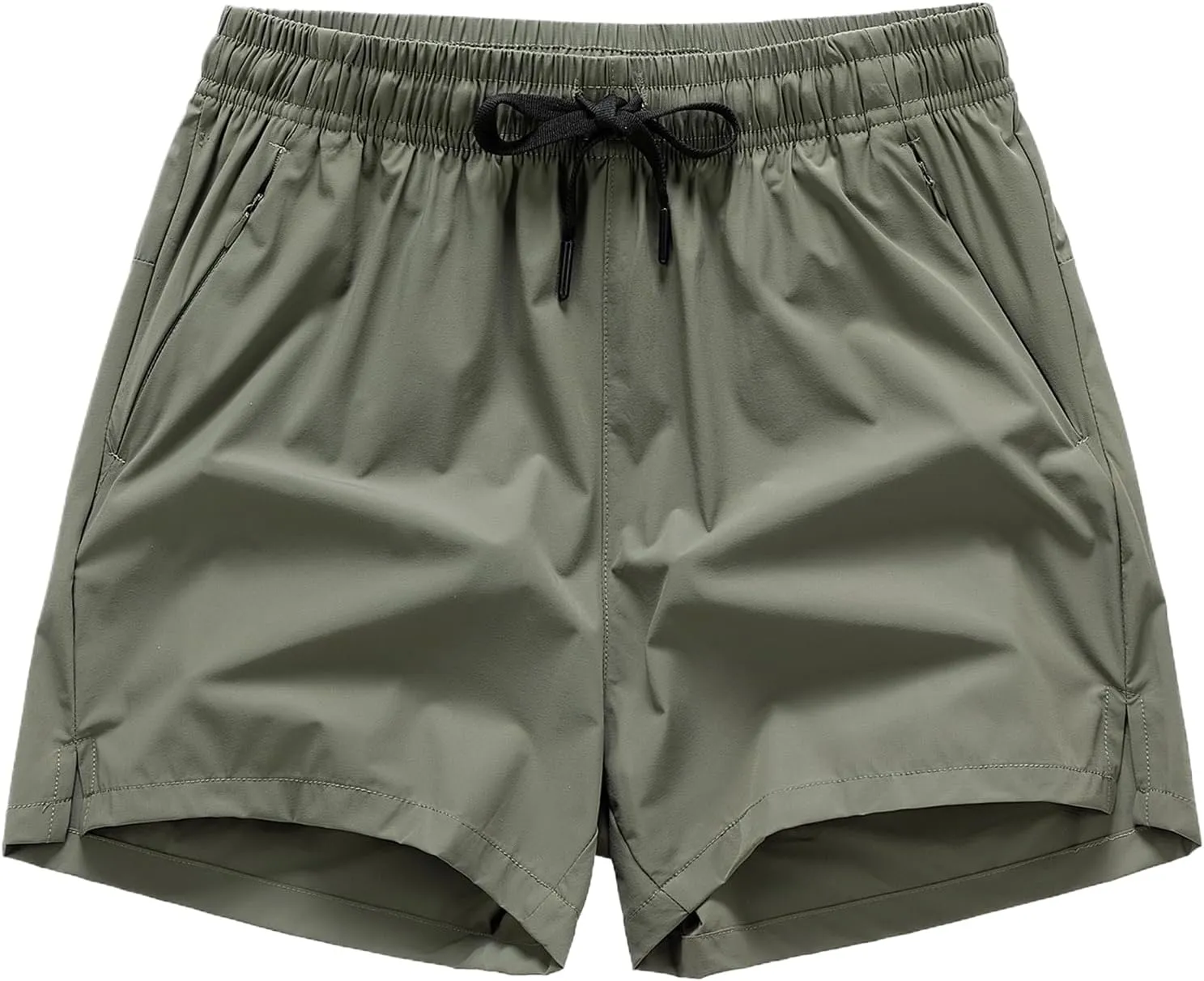 3 Set Men's Workout Athletic Shorts Lightweight Moisture Wicking 3" Running Shorts with Zipper Pockets Gym Beach