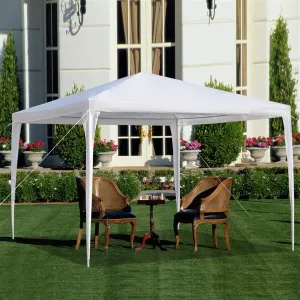 3 x 3m Outdoor Commercial Canopy,Beach Camping Canopy, Tent for Market, Party Events, White Outdoor Canopy Tent Camping Gazebo Shelter White 10'L x 10'W x 8.5'H